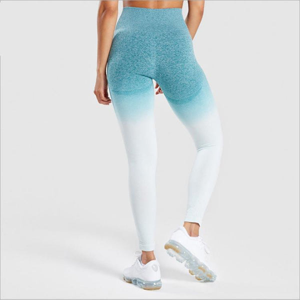 Yelete full length yoga/athleisure ombré leggings Size L - $18